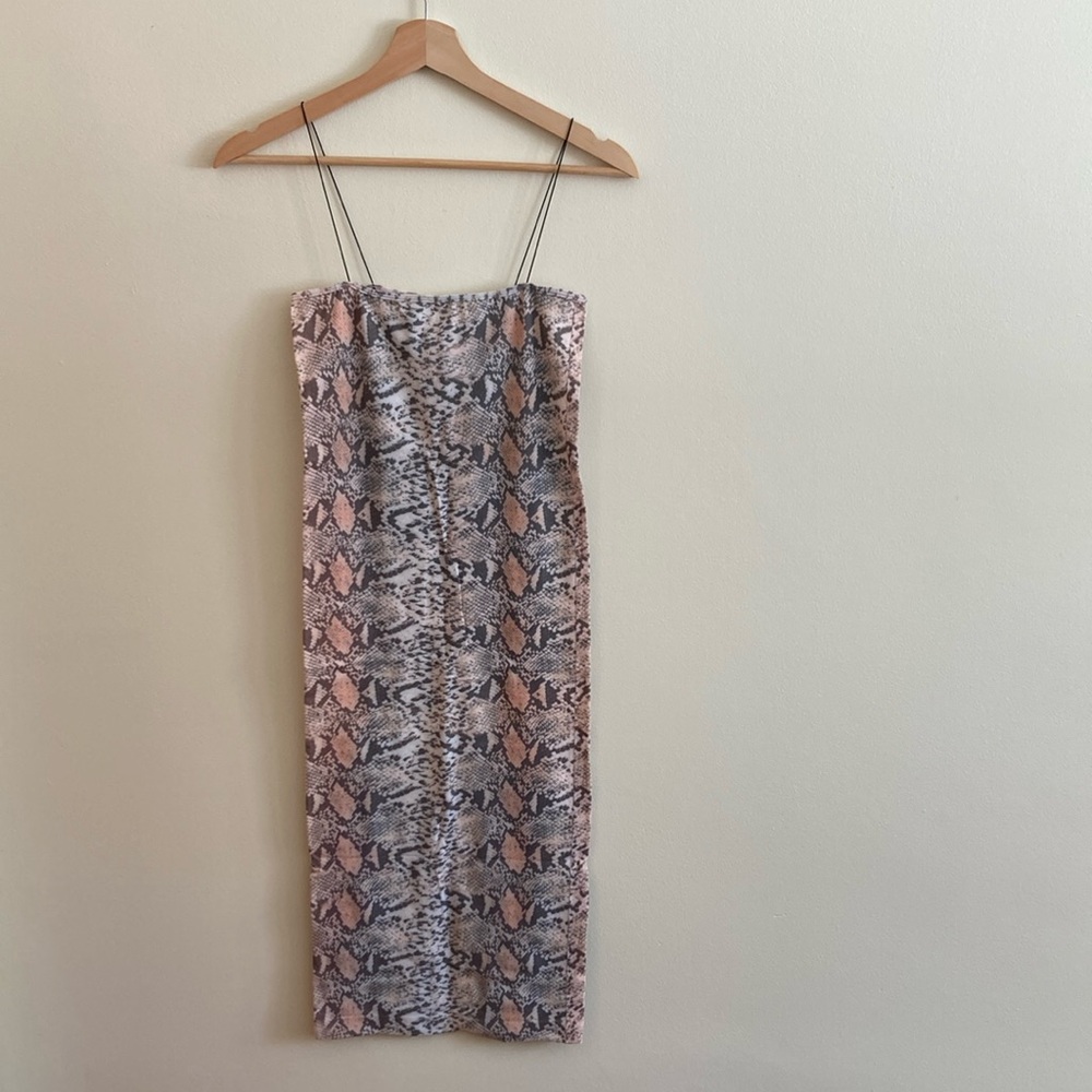 Nikibiki bodycon snake print dress